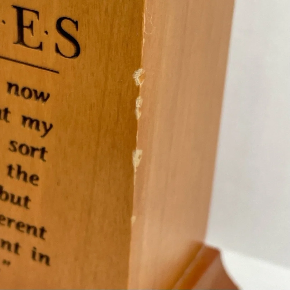 Wooden Inspirational desk clock with Quote Used. See photos for condition.